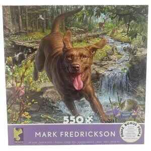 Ceaco Mark Fredrickson Chocolate Lab Jigsaw Puzzle / 550 Piece
